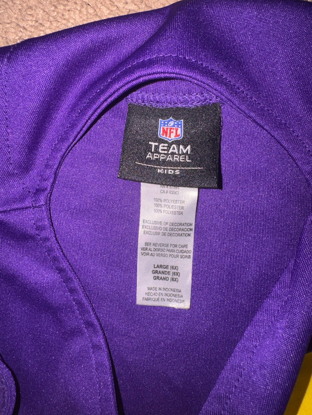 Vikings Purple & Gold Kids Cheer One-Piece - Picture 6 of 8